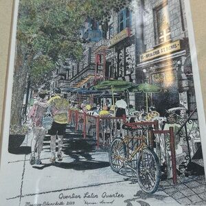 Montréal print Quartier Latin Street Scene Art Print - Colorful Outdoor Café